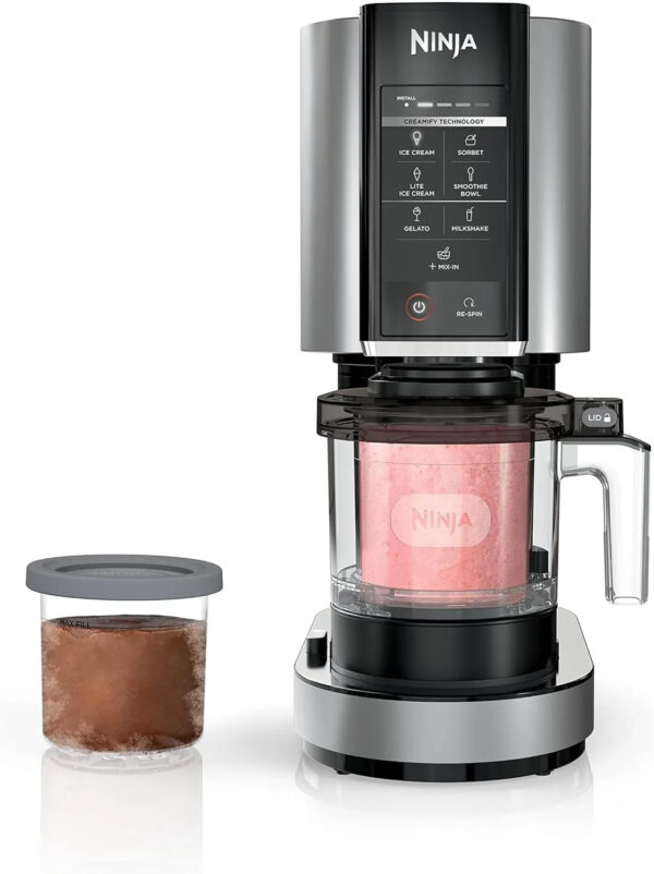 Ninja NC301 CREAMi Ice Cream Maker, for Gelato, Mix-ins, Milkshakes, Sorbet, Smoothie Bowls & More, 7 One-Touch Programs, with (2) Pint Containers...
