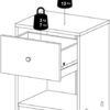 3-Pc Scandinavian Design Engineered Wood Bedroom Furniture Set with 3-Drawer Chest & 6-Drawer Double Dresser & 1-Drawer Nightstand, Pewter Plastic...