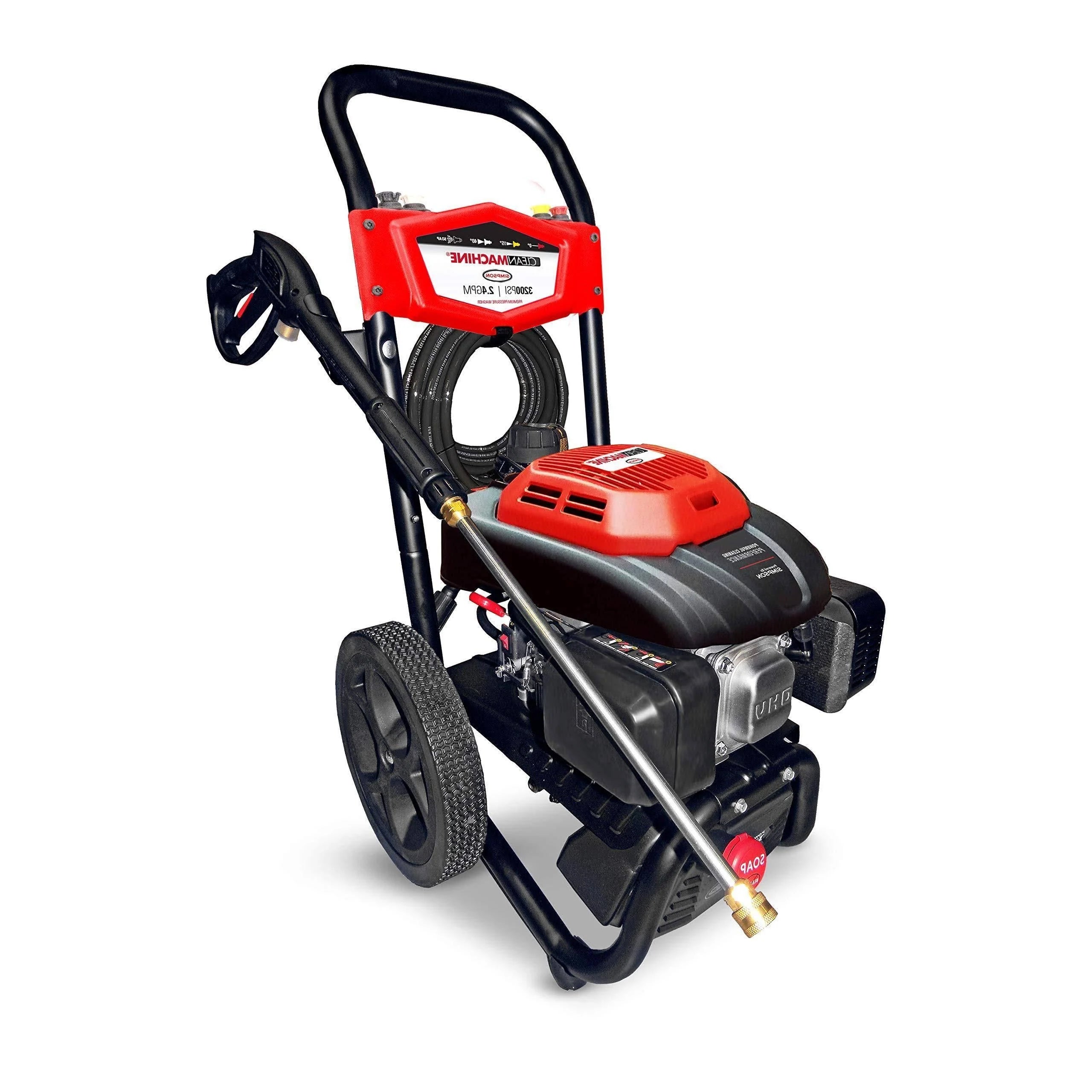 76e4d4497f321b049df5e2e4dcd0f71ad5b50266cec8a231c12968cb176a8c02 61082 Clean Machine 3200 PSI 2.4 196cc Cold Water GAS Pressure Washer