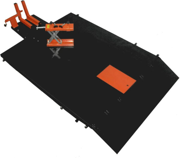 APlusLift MT1500X 1500LB Air-Operated Motorcycle & ATV Lift Table 48" Wide with Side Extensions, 2-Year Warranty
