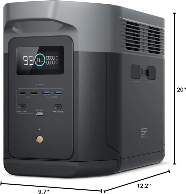 Portable Power Station Delta 2 Max 2400W Solar Generator