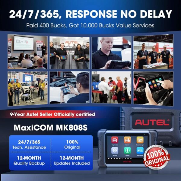 2024 Bidirectional Tool as MK808BT Pro MX808S M808Z, Function as MaxiCheck MX900, 28+ Service, Active Test, All System Diagnose, Injector Coding,...