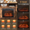 58" TV Console with 23" Fireplace Insert, Fireplace TV Stand for TVs up to 65 Inches, 1400W Electric Fireplace Heater