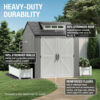 Rubbermaid Resin Outdoor Storage Shed With Floor (7 x 7 Ft) Weather Resistant Gray Organization for Home/Backyard/Garden Tools/Lawn Mower/Bike...