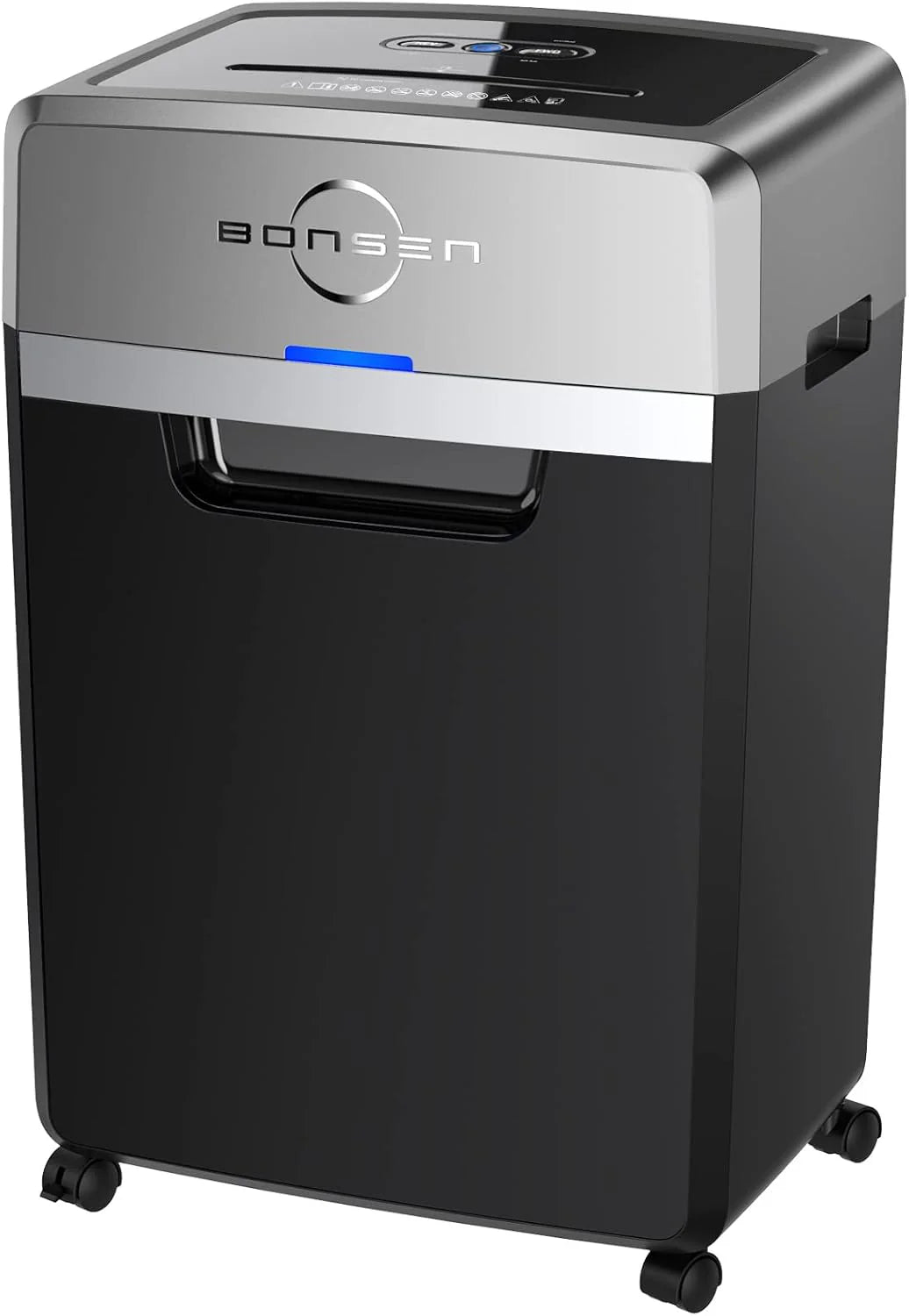 Heavy Duty Paper Shredder, 24-Sheet Cross-Cut Shredder, 40-Min Continuous Running Time, Commercial Grade Shredder for Office, 9-Gallon Big Basket,...