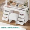 YITAHOME Vanity Set with LED Mirror, 10 Drawers, Stool Included