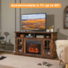 58" TV Console with 23" Fireplace Insert, Fireplace TV Stand for TVs up to 65 Inches, 1400W Electric Fireplace Heater