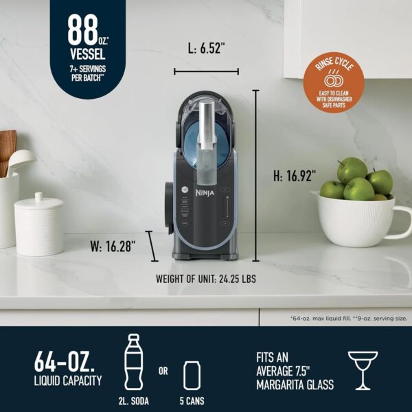 Ninja SLUSHi with RapidChill Technology, 88 oz. Frozen Drink & Slushie Machine, 5 Preset Programs, Margaritas, Frapp s, and More