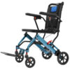 Ultra-Light Portable Folding Wheelchair, Travel-Friendly with Handbrake, 220 lbs Capacity, Ideal for Elderly & Children, 34.2 32.6 Unfolded Dimensions
