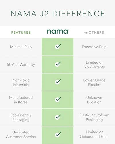 Nama J2 Cold Press Juicer Self Feeding for Hands Free Operation with Wide Mouth Hopper for Whole Recipe Loading, Zero Waste Masticating Juicer For...