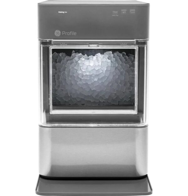 Countertop Nugget Ice Maker | Ice Machine with WiFi Connectivity | Smart Home Kitchen Essentials | Black Stainless