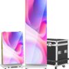 80" P1.86 Flexible Spliceable LED Poster Display USB Plug-and-Play, Mobile & PC Remote Control, Digital Signage Advertising Screen (Silver, 1-Pack)