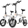 EB3 Electric Bike Adults 21mph, 500W Peak Motor, 270Wh Battery, Rear Suspension, 3 Levels Assist, 14" Folding Ebike for Adults and Teens, Complies...