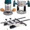 BOSCH 1617EVSPK Wood 12 Amp Router Tool Combo Kit - 2.25 Horsepower Plunge Router & Fixed Base with a Variable Speed