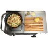 Cuisinart Outdoor Wok Station, 50,000 BTU Propane Outdoor Wok Burner w Prep Table, 14 Carbon Steel Wok for Stir Fry, Searing, BBQ Black