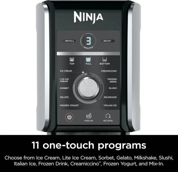 Ninja NC301 CREAMi Ice Cream Maker, for Gelato, Mix-ins, Milkshakes, Sorbet, Smoothie Bowls & More, 7 One-Touch Programs, with (2) Pint Containers...