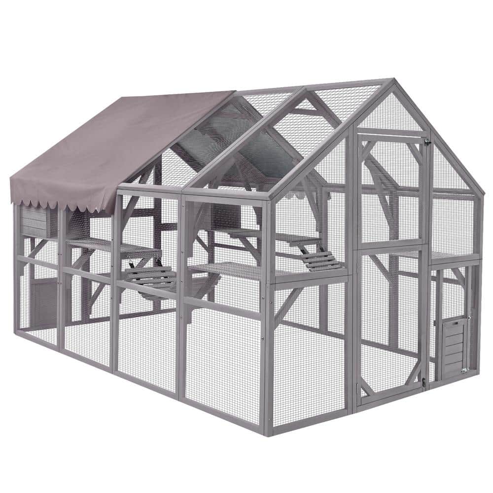 82e2468b5a99eecec659a3d06ec05812af2cf635c99022cc98a247a9a7697312 aivituvin Outdoor Cat Run : Large Cat Enclosure