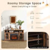 58" TV Console with 23" Fireplace Insert, Fireplace TV Stand for TVs up to 65 Inches, 1400W Electric Fireplace Heater