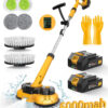 6000mAh Battery Electric Mop M1, 800RPM Cordless Electric Power Scrubber & Mops for Floor Cleaning, Best Automatic Spin Mops with Smart...