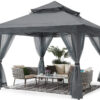 13x13 Gazebo Tent Outdoor Pop up Gazebo Canopy Shelter with Mosquito Netting