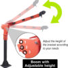 1100lb Folding Dismountable Household Hoist Truck Crane with Electric Hoist (110V) 880lb Pulling Force, Jib Cranes for Factory, Warehouse,...
