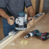 BOSCH 1617EVSPK Wood 12 Amp Router Tool Combo Kit - 2.25 Horsepower Plunge Router & Fixed Base with a Variable Speed