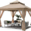 13x13 Gazebo Tent Outdoor Pop up Gazebo Canopy Shelter with Mosquito Netting