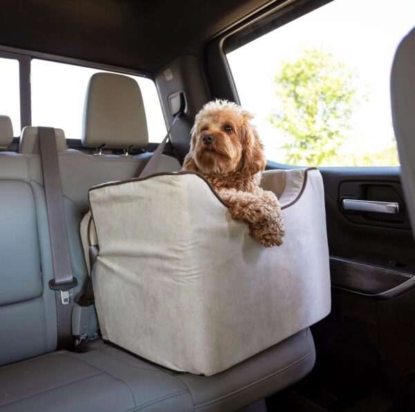 Dog Car Seat: Lookout I Dog Booster Car Seat for Dogs Small 5-15 lbs, Size: Small, Fabric: Black Diamond, Pet Car Seat to Alleviate Car Sickness...