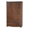 100% Solid Wood Grand Wardrobe Armoire - Mocha