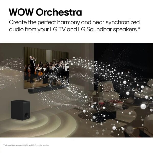 LG 5.1.1-Channel S70TR Home Theater Soundbar with Wireless Subwoofer and Rear Speakers, Dolby Atmos, WOW Orchestra Black