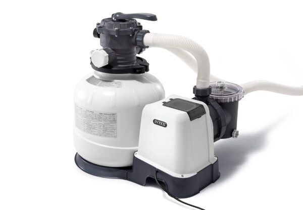 INTEX 26651EG SX3000 Krystal Clear Sand Filter Pump for Above Ground Pools, 16in, Light gray