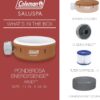 Coleman SaluSpa Miami AirJet 2 to 4 Person Round Inflatable Hot Tub Portable Outdoor Spa with 120 Soothing AirJets and Insulated Cover, Black