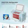 12 Volt Refrigerator 12V Car Fridge 23 Quart Portable Freezer Compressor Cooler 12/24V DC 110~240 Volt AC for Truck Van RV Camper SUV Travel...