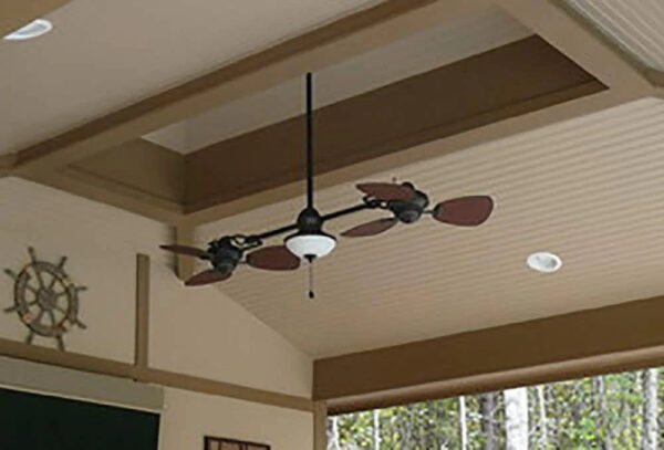 Harbor Breeze Twin Breeze II 74" Outdoor Ceiling Fan, Bronze