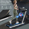 2.5HP 2-in-1 Folding Under Desk Treadmill with Speaker APP Remote Control, Portable Walking Jogging Machine for Home Gym Office
