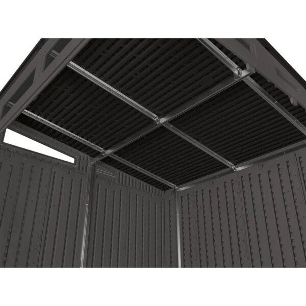 Modernist 7 ft. 2.5 in. x 7 ft. 3.5 in. x 7 ft. 5.5 in. Resin Storage Shed