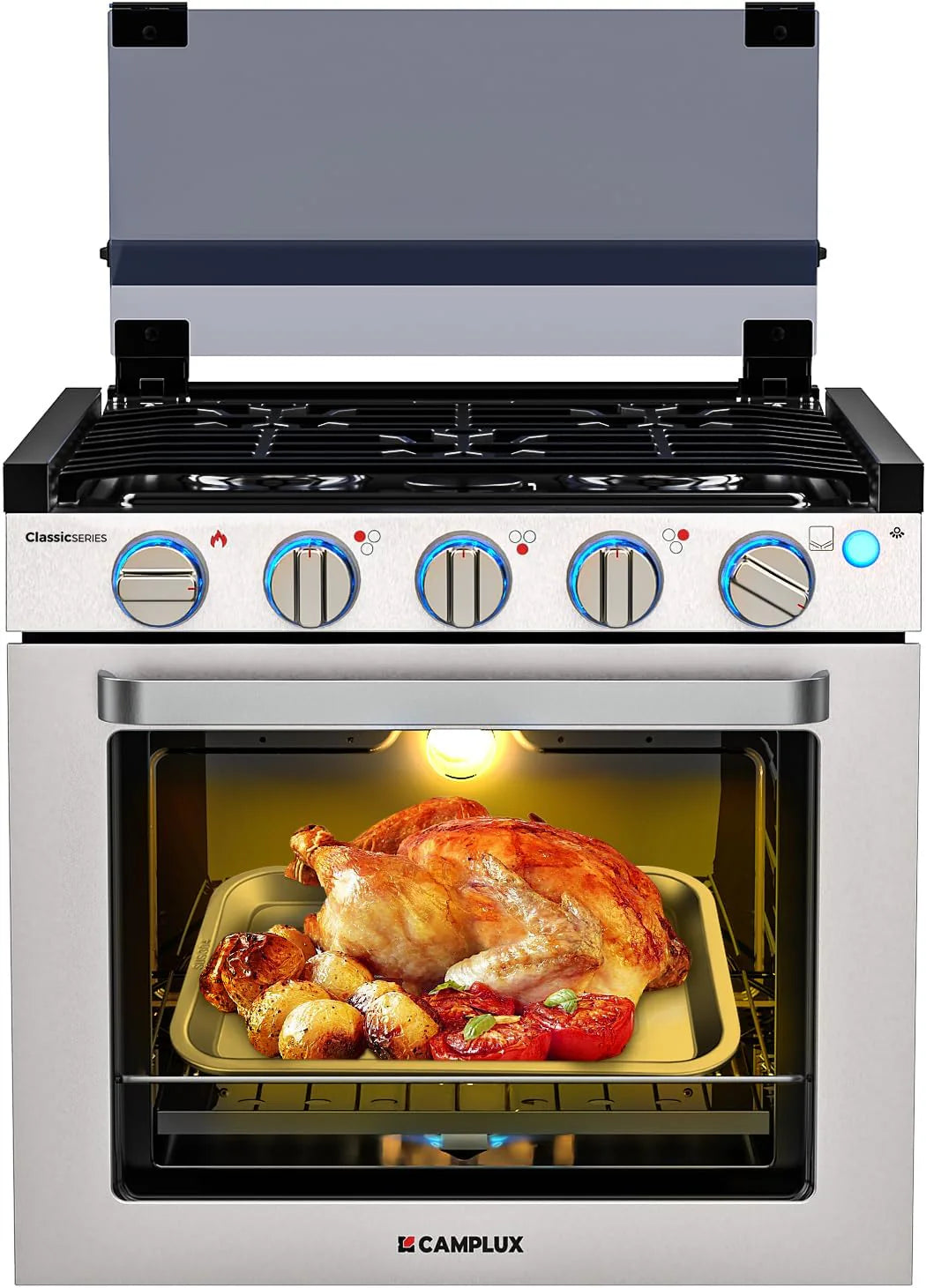 8c8d07a305e6cc9c9ce0b72871275bda7e7081d95e5c3d6c0bb0ad7f9c9983fd RV liquefied gas stove 21 inches high, a liquefied gas stove oven with 3 burners, suitable for RVs, apartments, mobile homes, made of stainless...