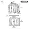 8 ft. W x 7 ft. 4 in. D Plastic Storage Shed