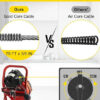 Electric Drain Cleaner Machine by [Brand], 75 Ft x 3/8 Inch, Fits 1-4 Inch Pipes, Portable with 4 Cutters, Powerful Plumbing Tool for Clogs
