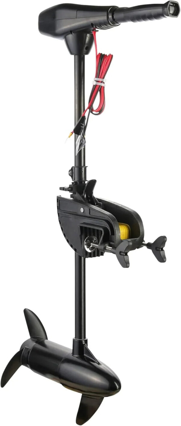 55lb Thrust Saltwater Transom Mounted Electric Trolling Motor plus Newport 12V50Ah Deep Cycle Heavy-Duty Marine Battery, Sealed AGM Kit,...