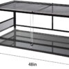 REPTI ZOO 67 Gallon Reptile Terrarium, Sliding Glass Doors, 48"x18"x18"