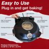 Electric Pizza Oven with Ceramic Stone, Viewing Window, Adjustable Heat Control, Timer and 1200W Baking Power, DIY Homemade Pizzeria, Large 12 Pie...