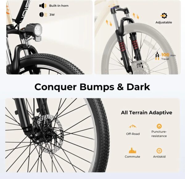 Eb5 Electric Bike 500W Motor 40Miles 20Mph