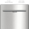 Honeywell 18 Inch Dishwasher with 8 Place settings, 6 Washing Programs, Stainless Steel Tub, UL/Energy Star- Stainless Steel