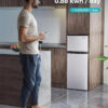 EUHOMY 3.2 Cu.Ft Mini Fridge with Freezer 2-Door Compact Refrigerator for Bedroom, Dorm, Office or Apartment, Silver