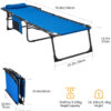 4-Fold Outdoor Folding Chaise Lounge Chair for Beach