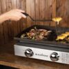 Blackstone 1666 22 Tabletop Griddle with Stainless Steel Faceplate, Powder Coated Steel, Black