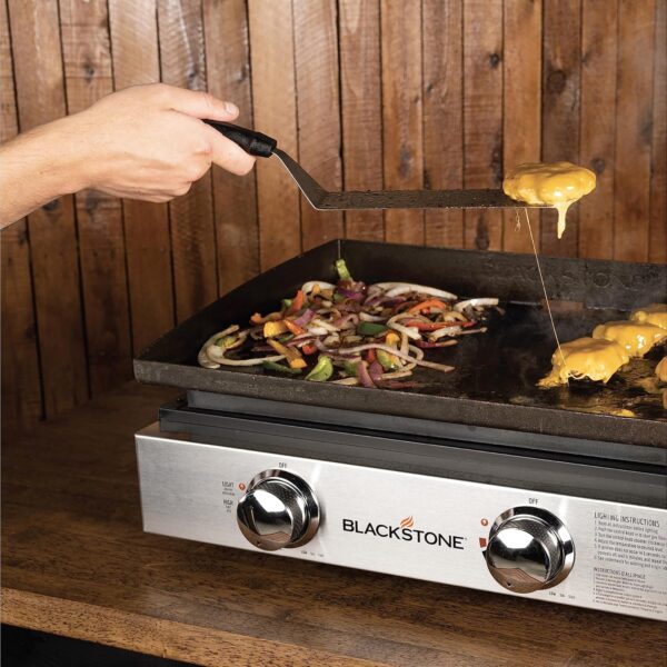 Blackstone 1666 22 Tabletop Griddle with Stainless Steel Faceplate, Powder Coated Steel, Black