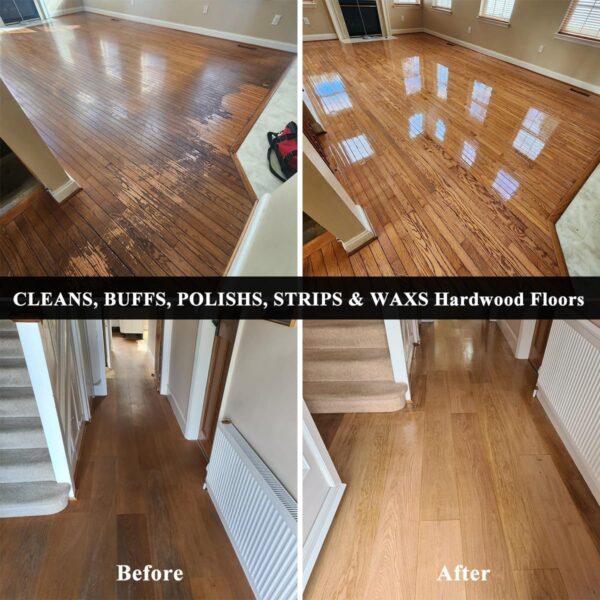 Commercial Floor Scrubber Machine with Brushes and Pads, Heavy Duty Floor Buffer Polisher and Cleaner- Deep Cleaning Tile and Grout, Hardwood...