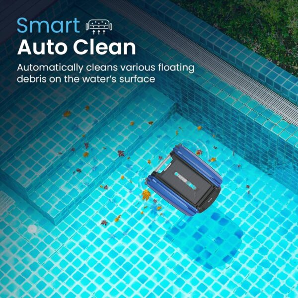 Betta SE Solar Powered Automatic Robotic Pool Surface Skimmer Cleaner with 30-Hour Continuous Cleaning Battery Power and Re-Engineered Twin Salt...